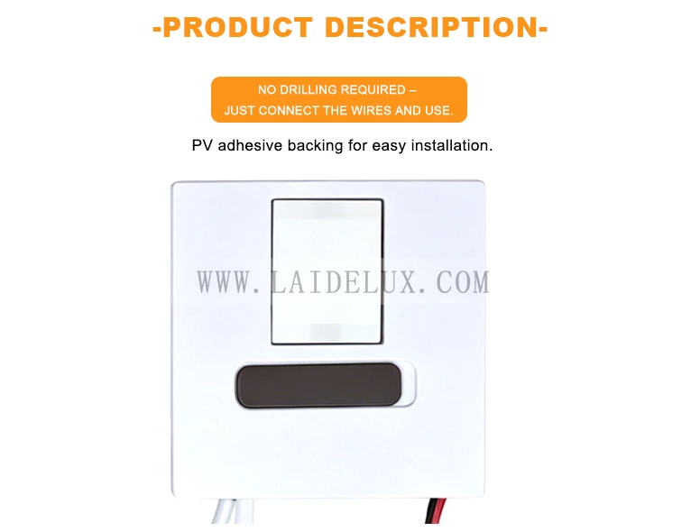 LED Mirror Touch Sensor Switch with US Plug（Single Color With Defogging）
