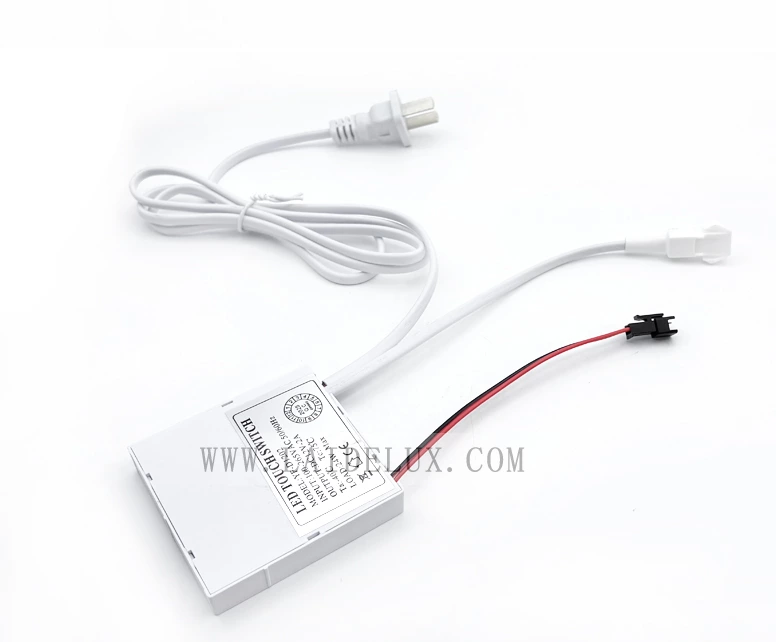 LED Mirror Touch Sensor Switch with US Plug（Single Color With Defogging）