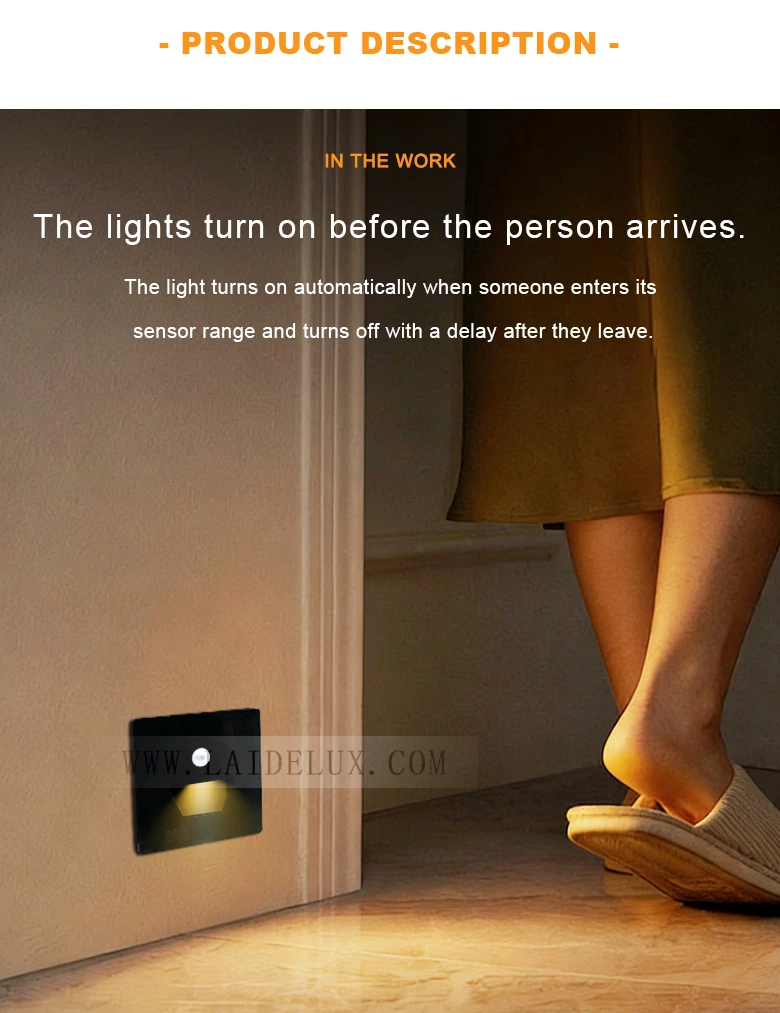 86 Type Wall-Mounted LED Human Body Motion Sensor Stair Light
