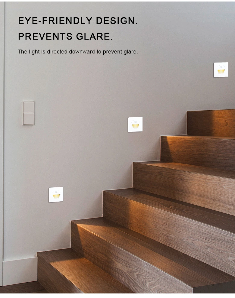 86 Type Wall-Mounted LED Human Body Motion Sensor Stair Light