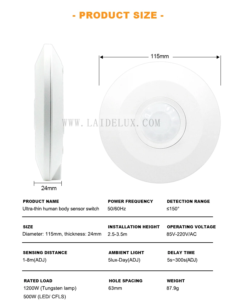 Economy Ultra Slim Human Body Sensor Switch