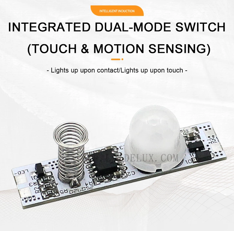 Built-in Integrated Dual-Mode Switch(Touch & Motion Sensing)