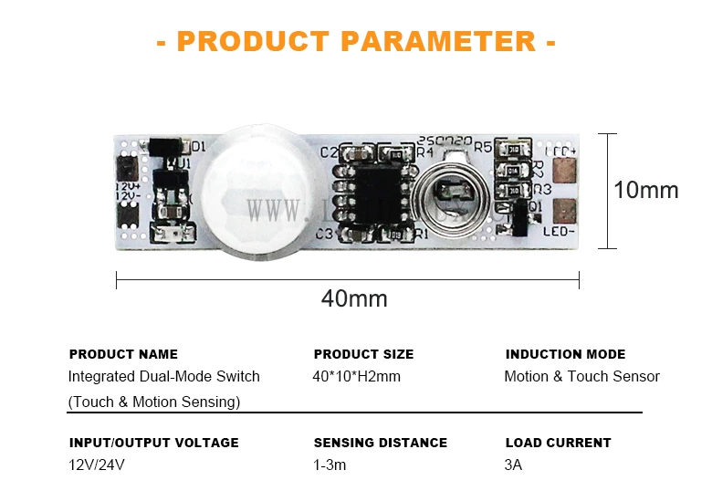 Built-in Integrated Dual-Mode Switch(Touch & Motion Sensing)