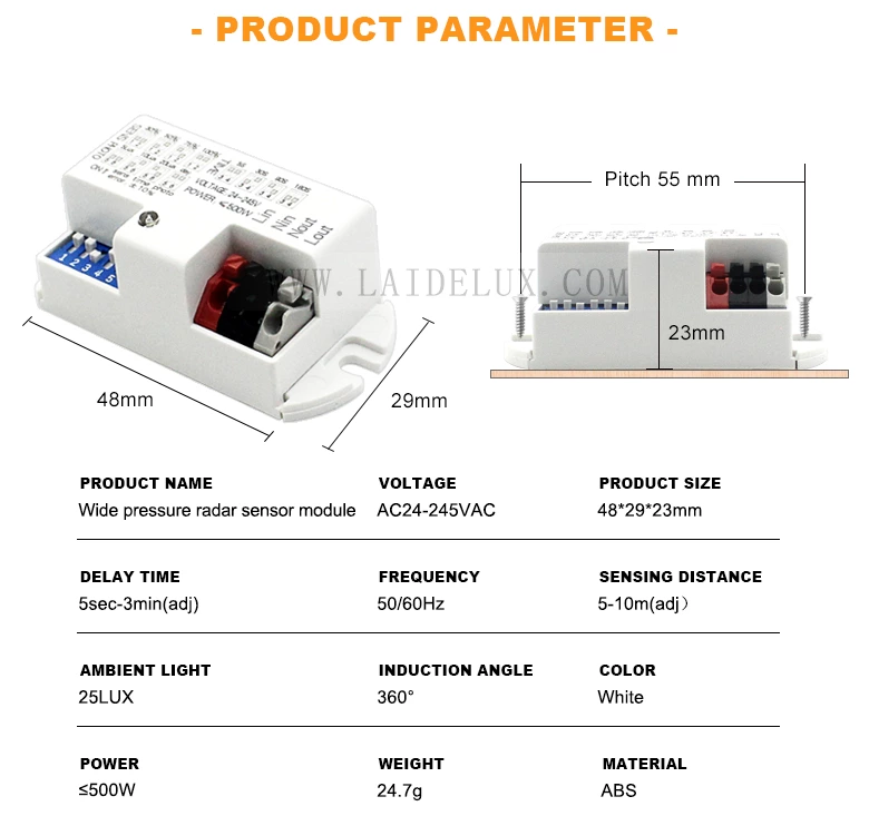 5.8 GHz Microwave Radar Motion Sensor Module
