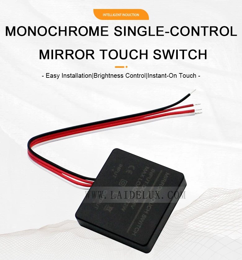 Monochrome single-control mirror touch switch