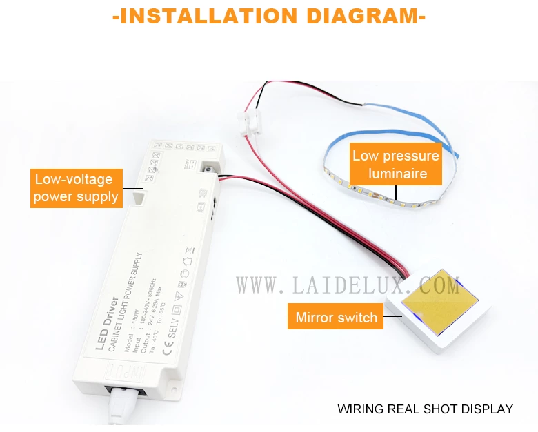 Monochrome single-control mirror touch switch