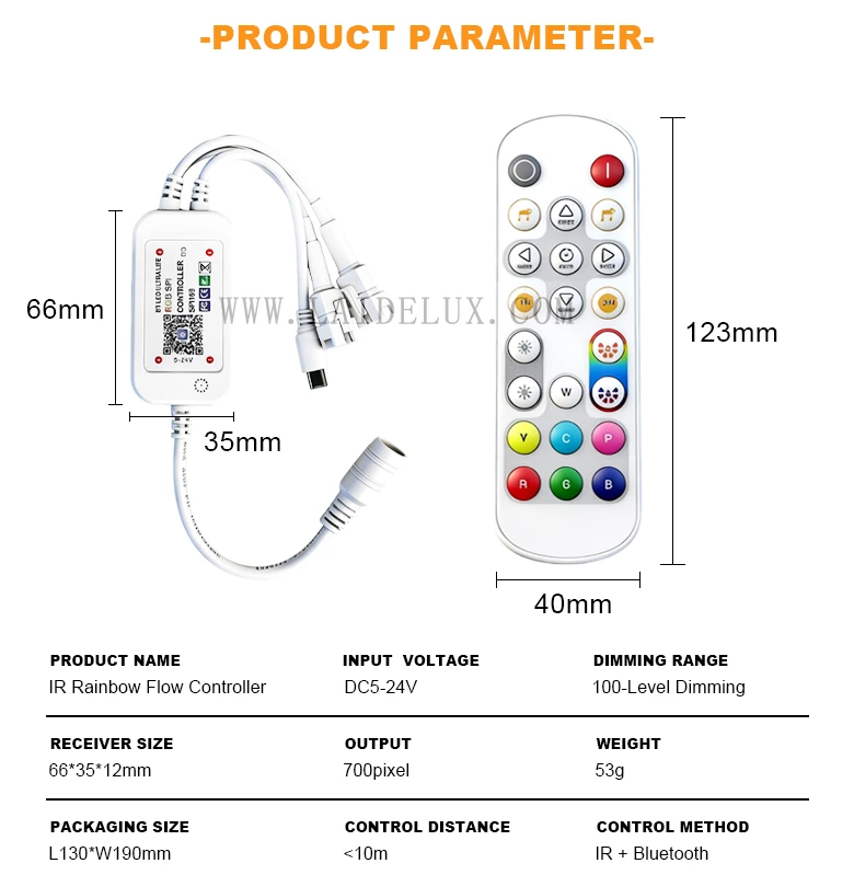IR Bluetooth RGB LED Strip Light Controller