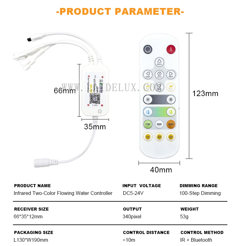 Infrared Two-Color Flowing Water Controller