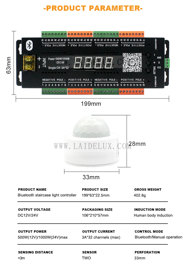 PIR Automatic Motion Sensor Led Strip Lighting Controller