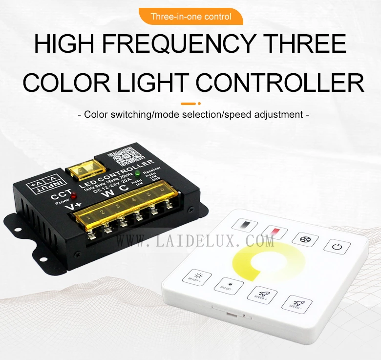 Three Color RF Wireless Full Touch Panel Dimmer