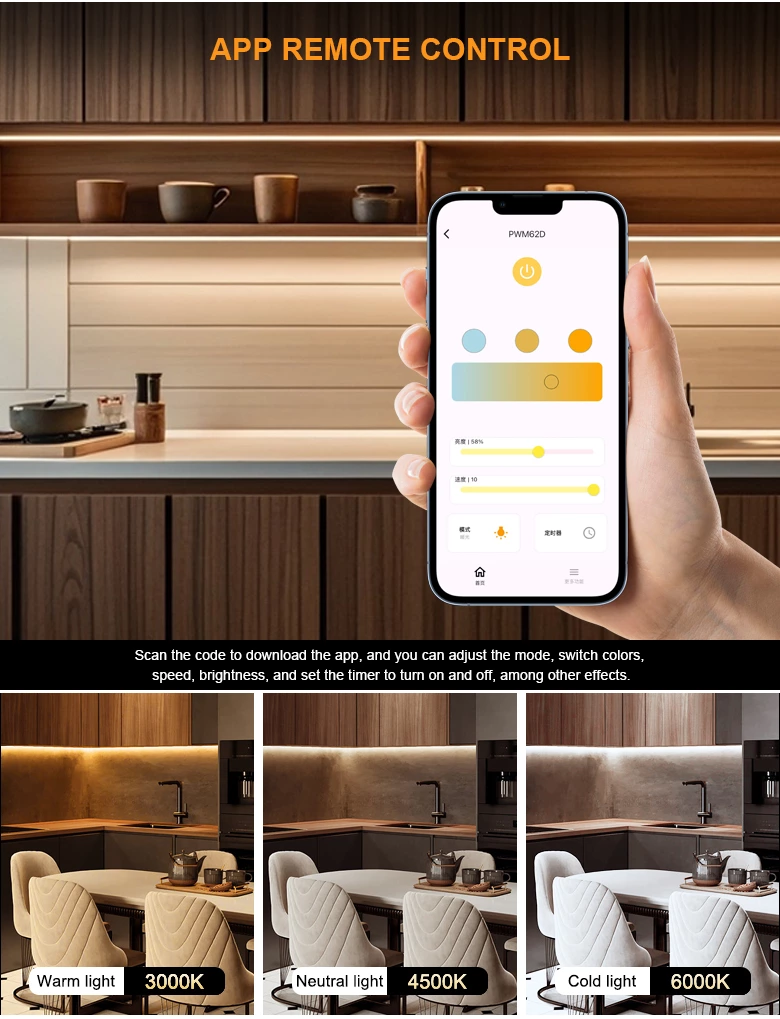 Three Color RF Wireless Full Touch Panel Dimmer