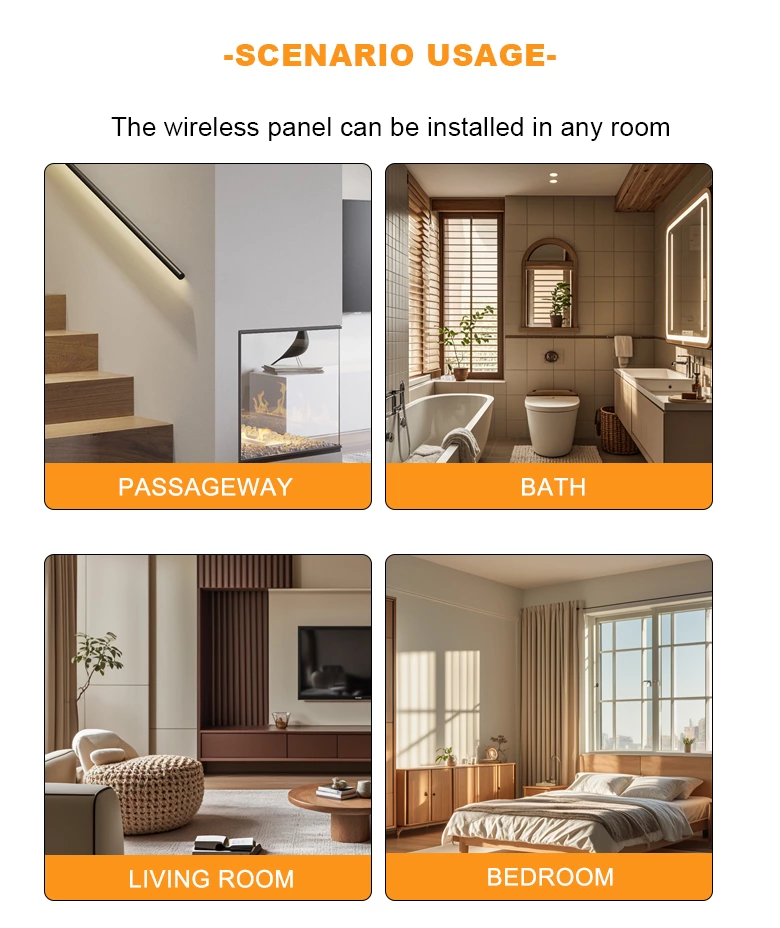 Three Color RF Wireless Full Touch Panel Dimmer