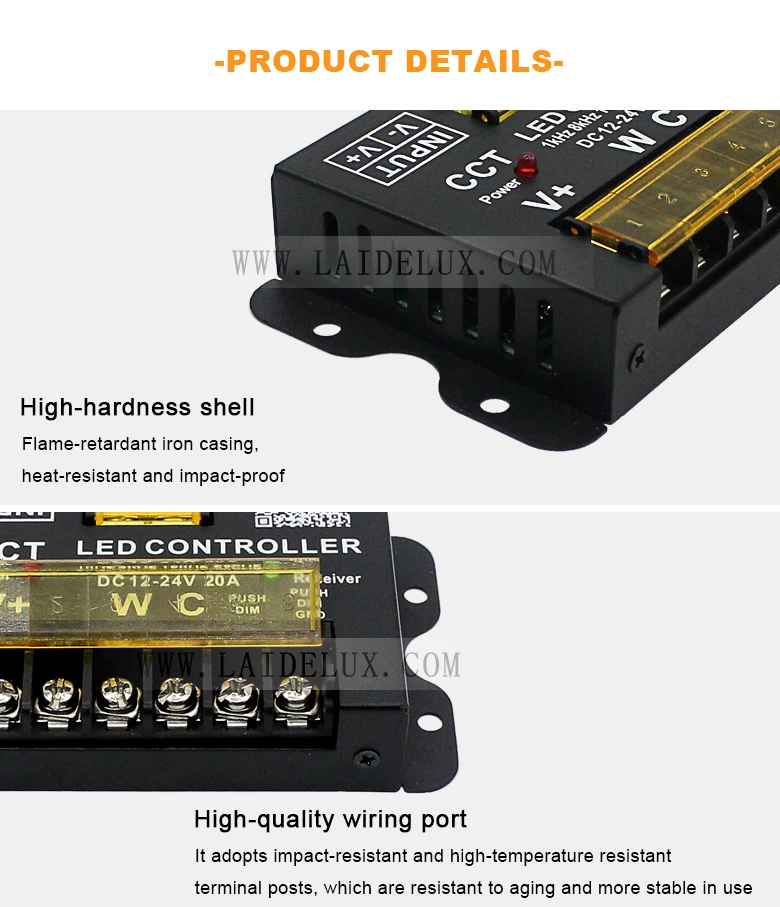 Three Color RF Wireless Full Touch Panel Dimmer