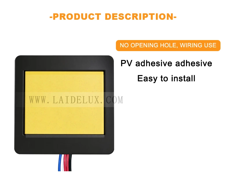 Three color single control mirror touch switch