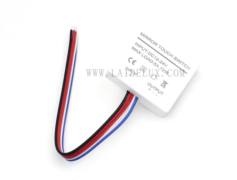 Three color single control mirror touch switch