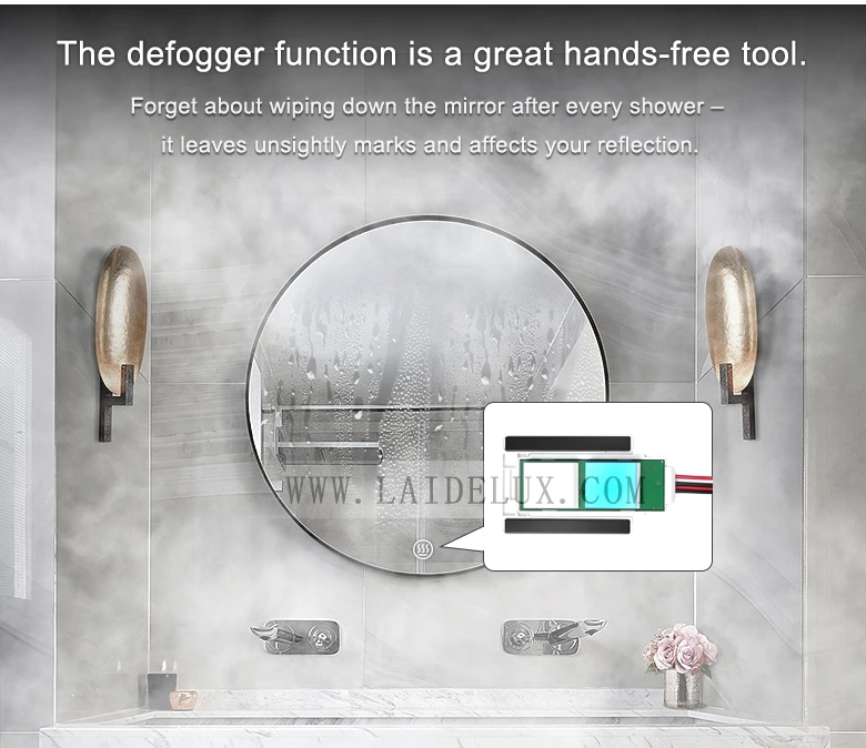2-Button Single-Color Mirror Touch Switch (with Defogger)