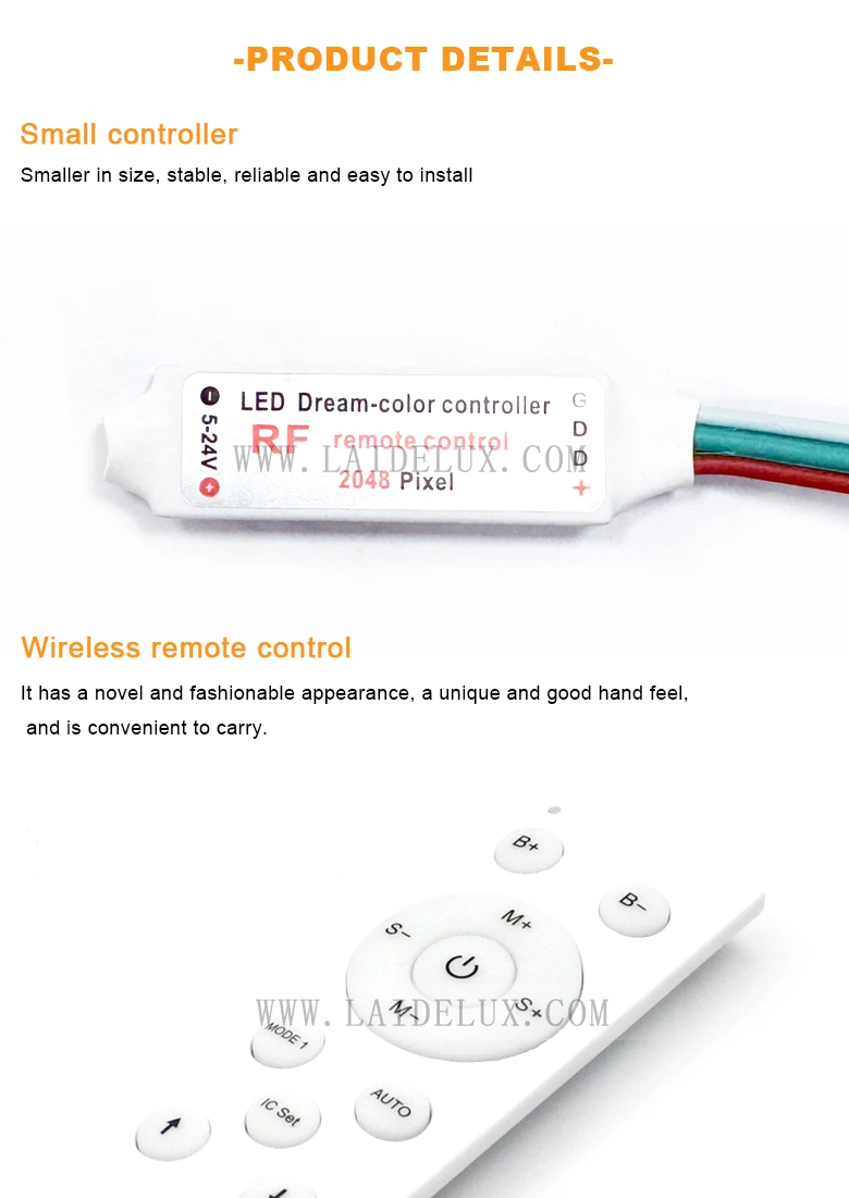 Wireless monochrome water flow controller