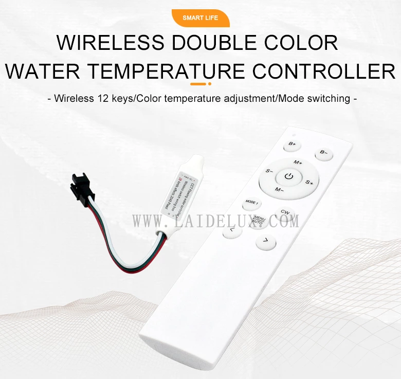 Wireless double color water flow controller