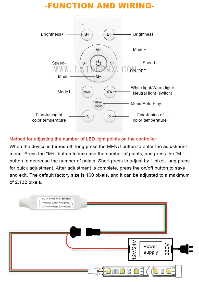 Wireless double color water flow controller