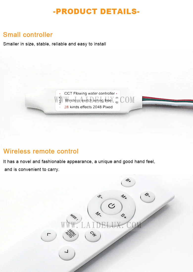 Wireless double color water flow controller