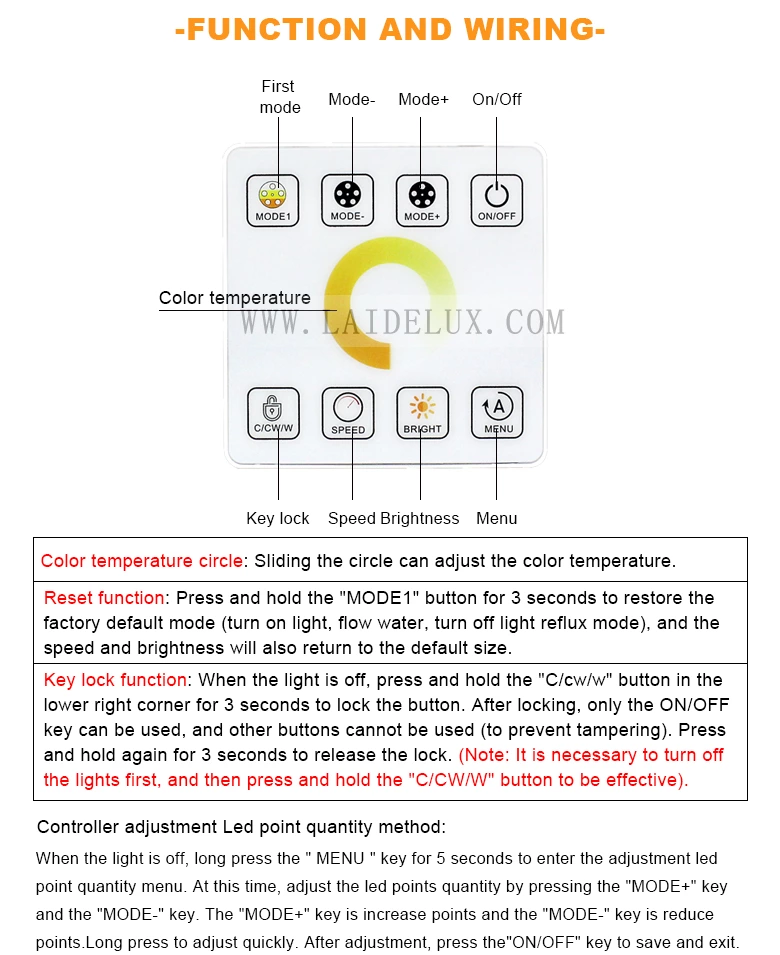 Wireless panel CCT flow controller