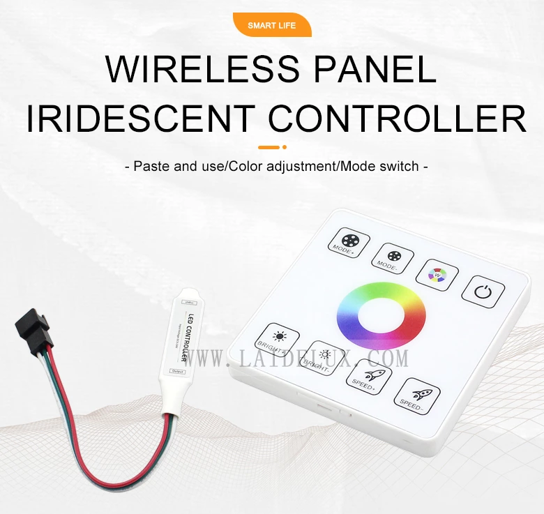 Wireless panel RGB water flow controller