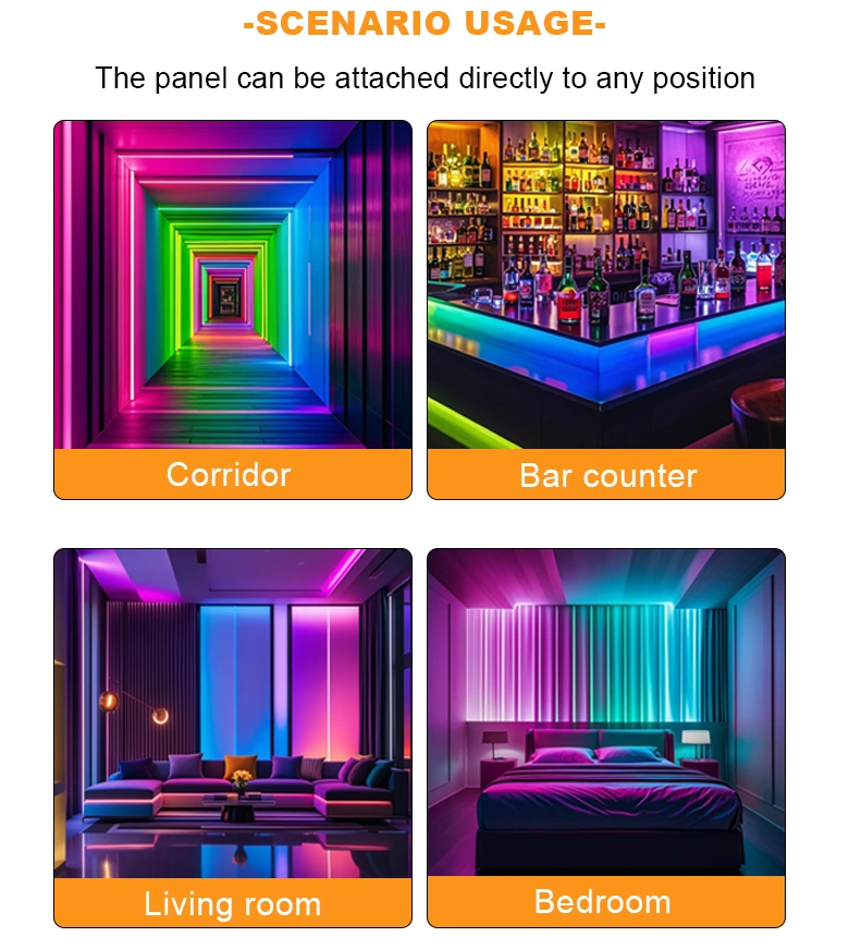Wireless panel RGB water flow controller