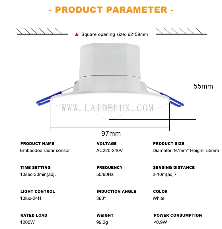 Microwave Radar Sensor Light Control Switch