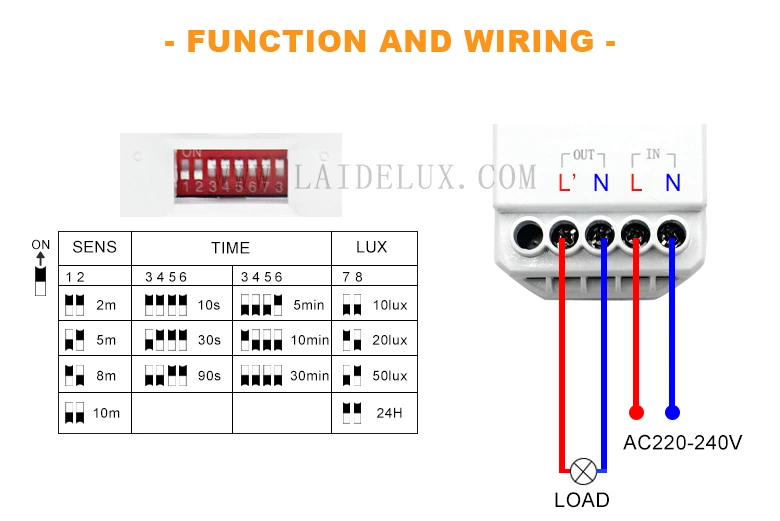 Microwave Radar Sensor Light Control Switch