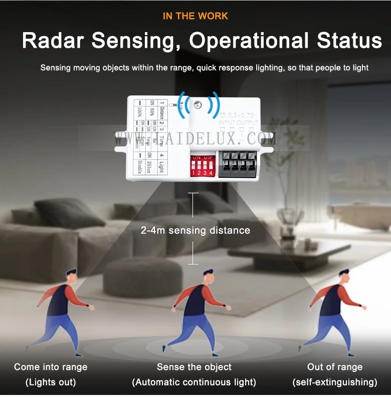 5.8GHz Microwave Radar Sensor DIP Switch