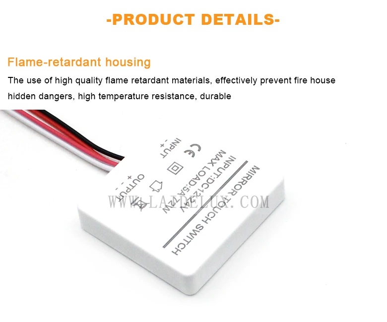 Single Color single-control mirror touch switch