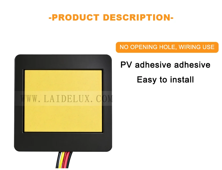 Three-color single-control mirror touch switch
