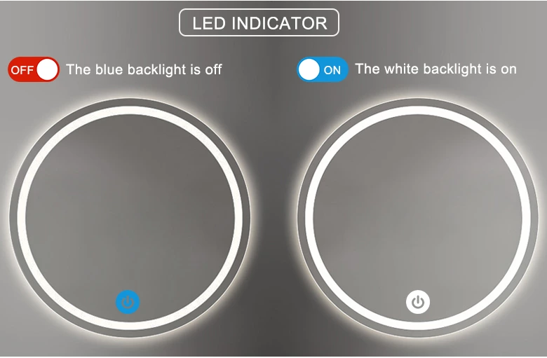 Three-color single-control mirror touch switch