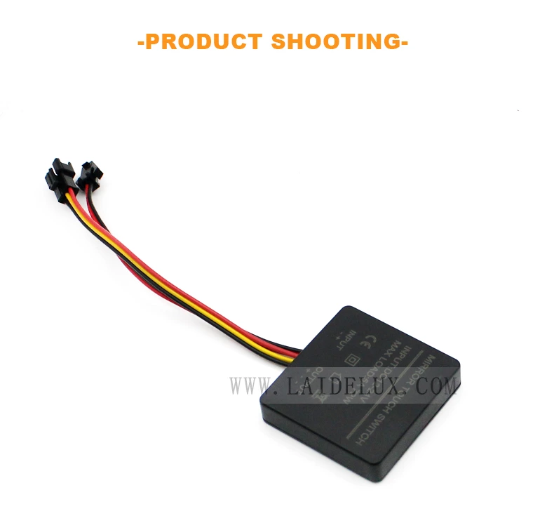 Three-color single-control mirror touch switch