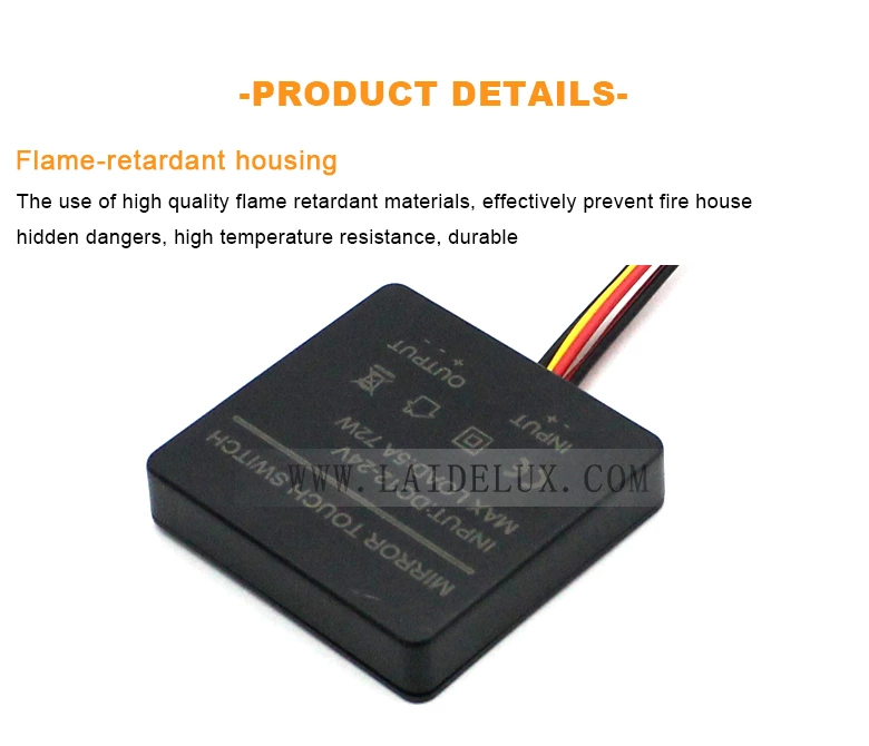 Three-color single-control mirror touch switch