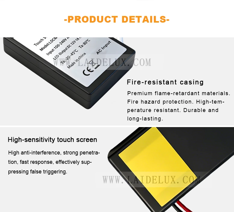 EU Plug Single Touch Sensor Switch