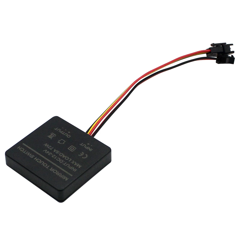 Three-color single-control mirror touch switch