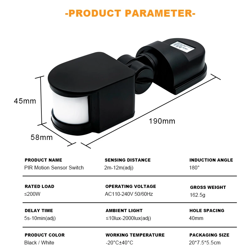 PIR Motion Sensor Switch