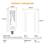 2-Button 3-Color Mirror Touch Switch (with Defogger)