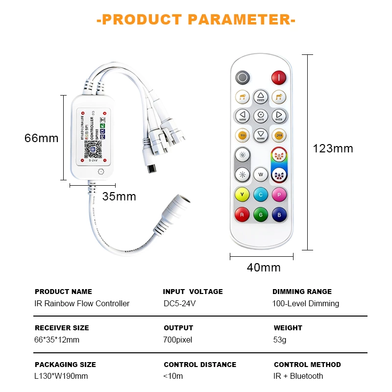 IR Bluetooth RGB LED Strip Light Controller