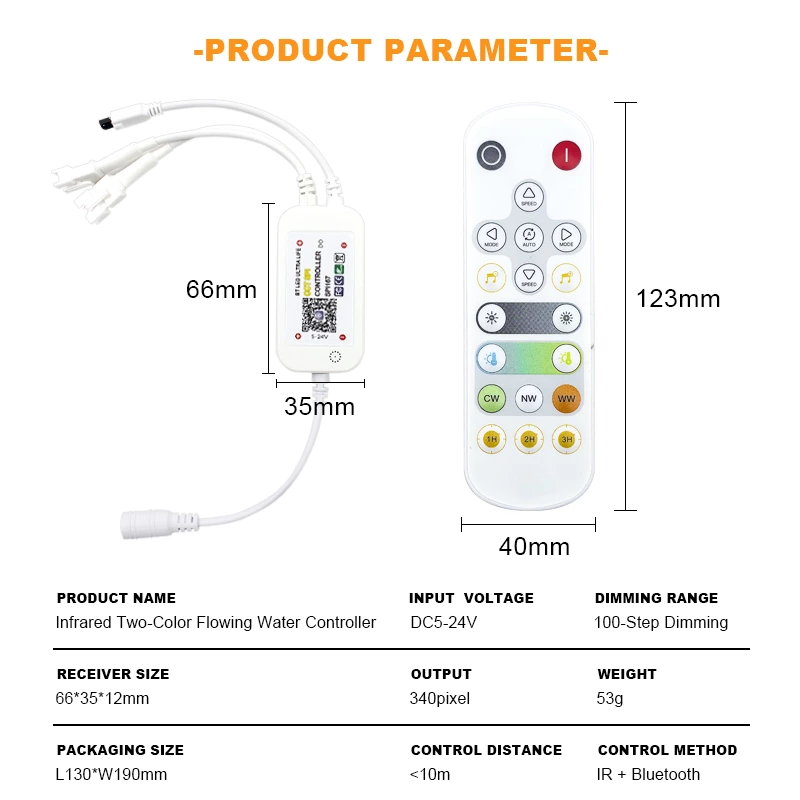 Infrared Two-Color Flowing Water Controller