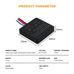 Three color single control mirror touch switch