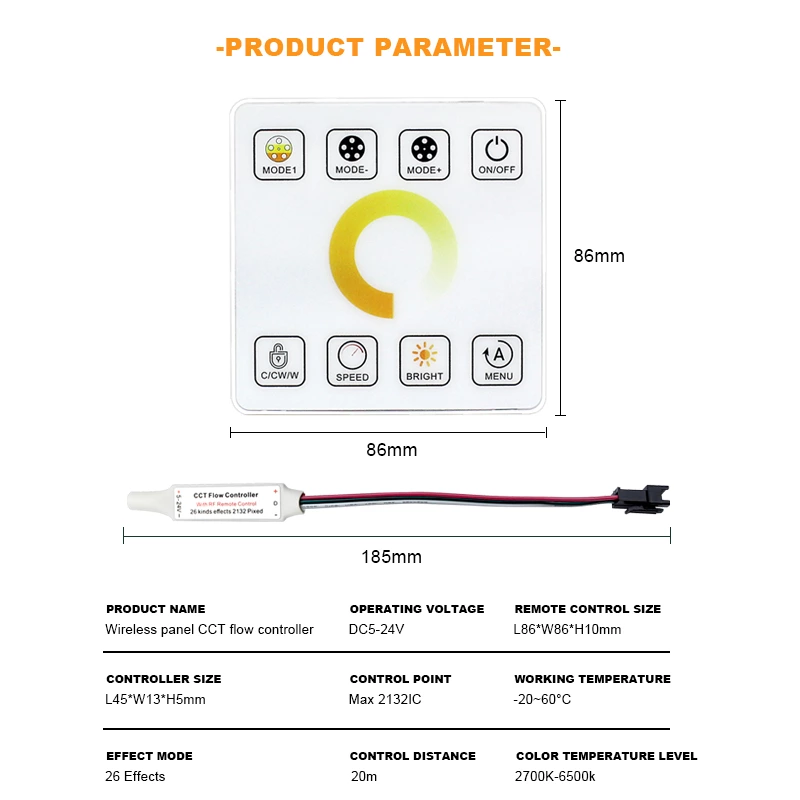 Wireless panel CCT flow controller