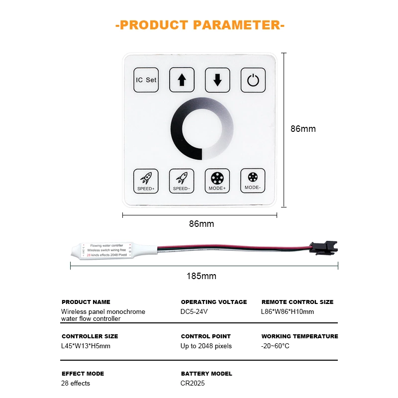 Wireless panel Ssingle color flow controller