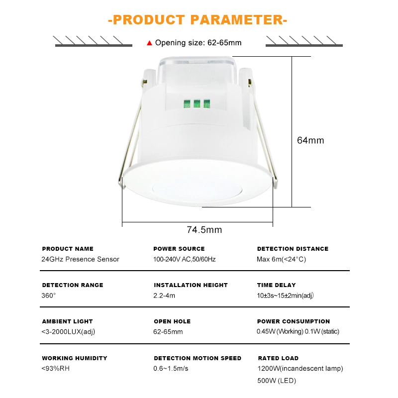 24GHz Presence Occupancy Sensor