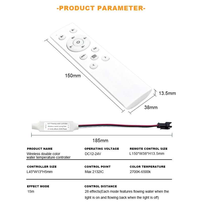 Wireless double color water flow controller