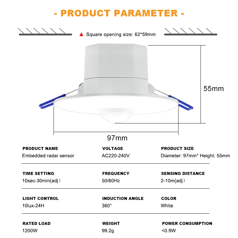 Microwave Radar Sensor Light Control Switch
