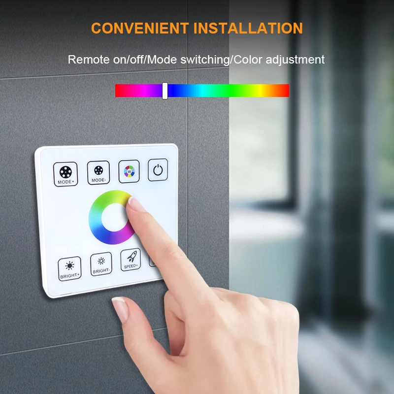 Wireless panel RGB water flow controller
