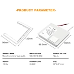 Single Key Monochrome Mirror Light Touch Sensor Switch