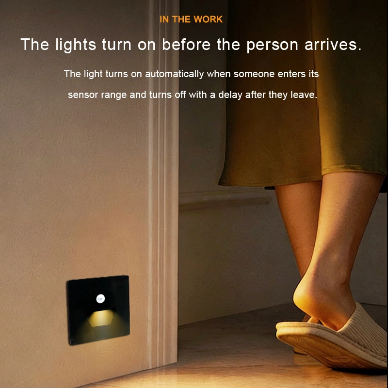 86 Type Wall-Mounted LED Human Body Motion Sensor Stair Light